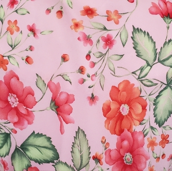 VINTAGE White Stag Orange Pink Floral Tiered Short Sleeve Maxi Summer Dress 12 - Picture 10 of 12